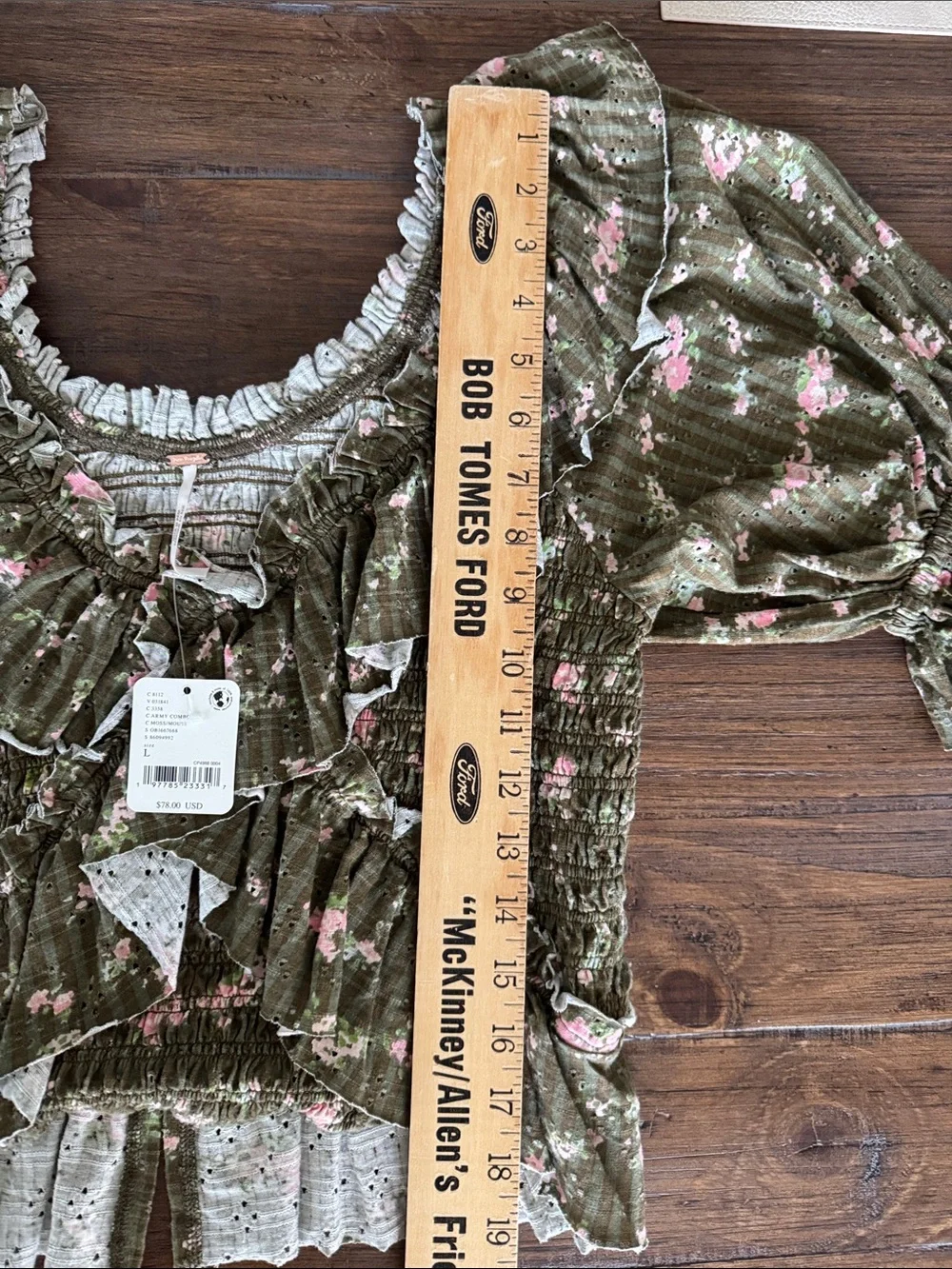 Free People Favorite Girl Smocked Top NWT - Picture 9 of 11
